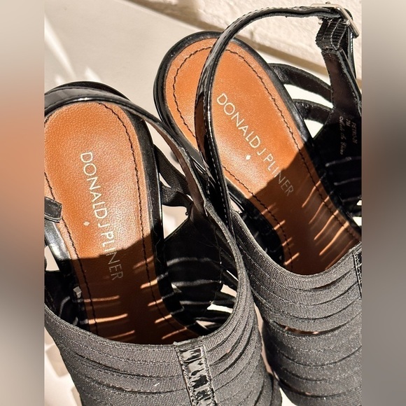 Donald J Pliner Heels Slingback Women's Size 7 Black Pointed Toe Patent Leather - Picture 8 of 11